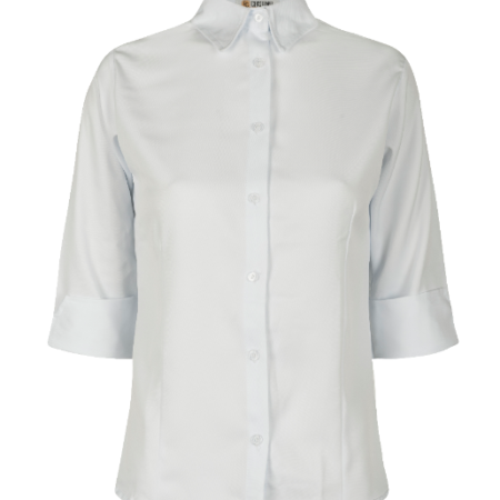 CAMISETE SOCIAL MANGA 3/4 BRANCA