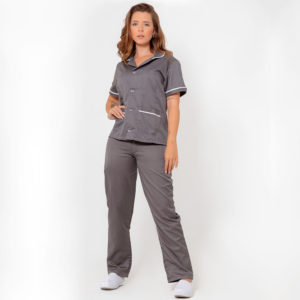 CONJUNTO CONSERVADOR FEMININO CINZA