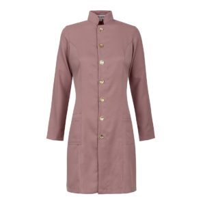 JALECO FEMININO GOLA PADRE MANGA LONGA ROSE