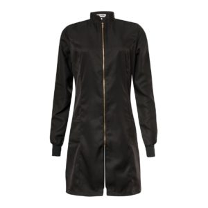 JALECO FEMININO GOLA PADRE SLIM ZÍPER PRETO