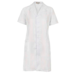 JALECO LUIZA FEMININO MANGA CURTA ACINTURADO BRANCO