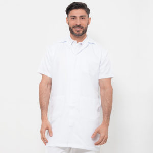 JALECO MASCULINO GOLA BLAZER MANGA CURTA BRANCO oxford