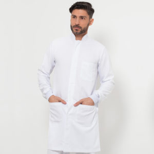 JALECO MASCULINO GOLA PADRE MANGA LONGA BRANCO