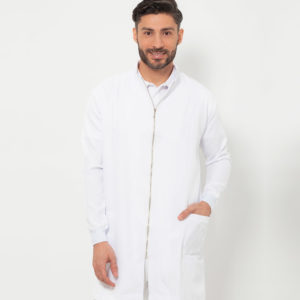 JALECO SLIM ZIPER GOLA PADRE MASCULINO BRANCO